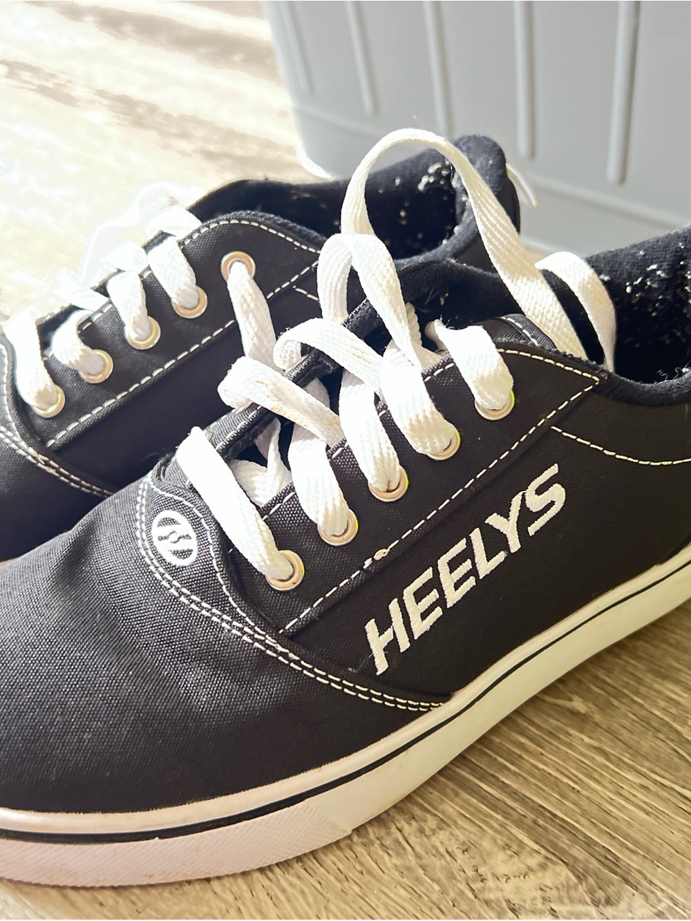 Heelys Black Canvas Skate Shoes with White Laces